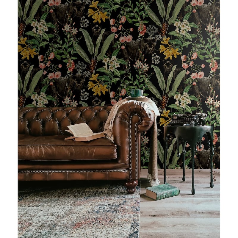 Harry & Grace Panther Jungle Peel and Stick Wallpaper - 20.5 in W x 18 ft. L