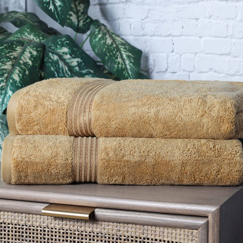 Superior Heritage Egyptian Cotton Absorbent Bath Sheet Set of 2