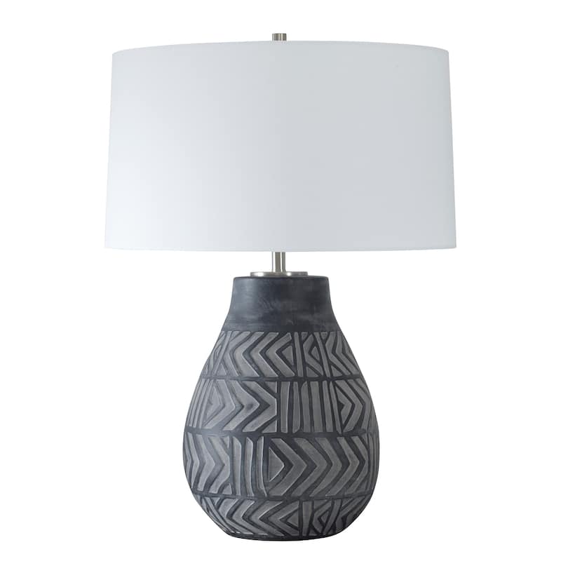 Uttermost Natchez Charcoal Table Lamp - 26.25" H X 19" W X 19" D