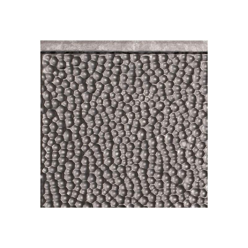 FASÄDE Hammered Decorative Vinyl Backsplash Panel - 6x6 Inch Sample - Galvanized Steel