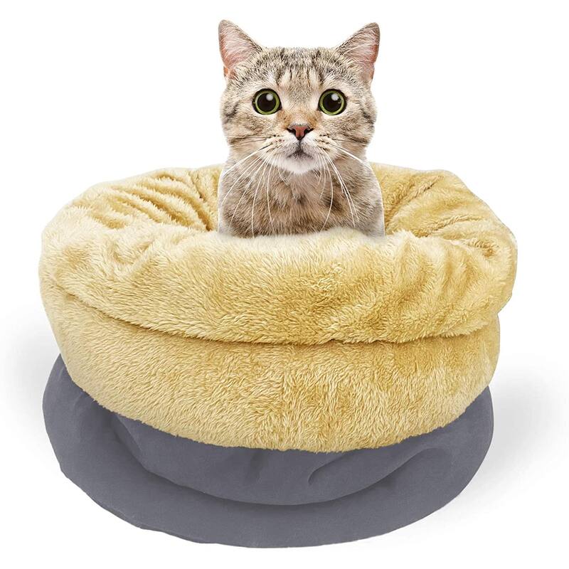 GOOPAWS 4 in 1 Self Warming Burrow Cat Bed