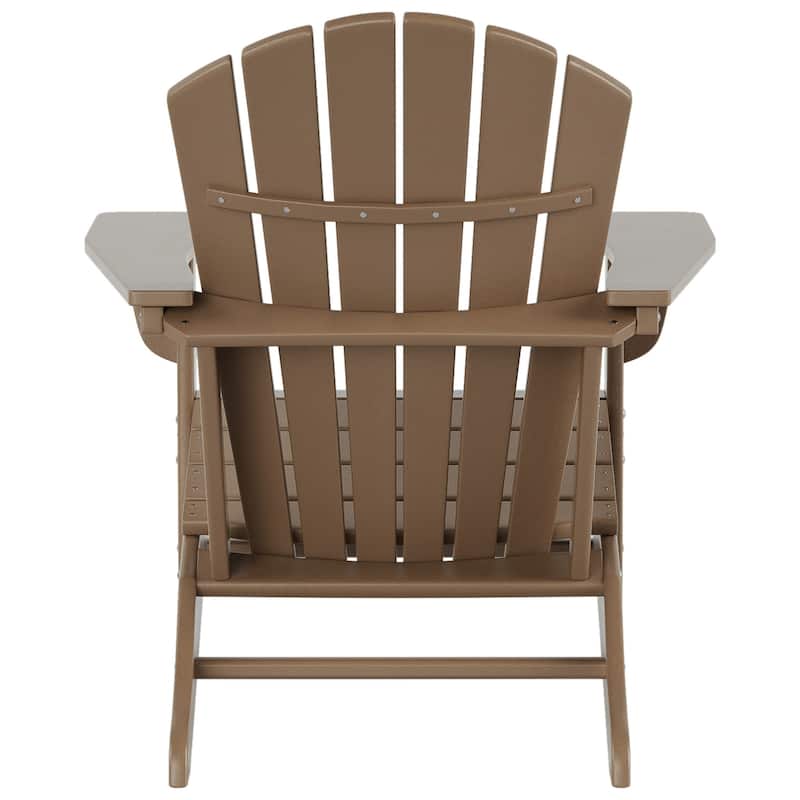 Altura Outdoor Eco-Friendly All Weather Adirondack Chair with Ottoman and Side Table (3-Piece Set)