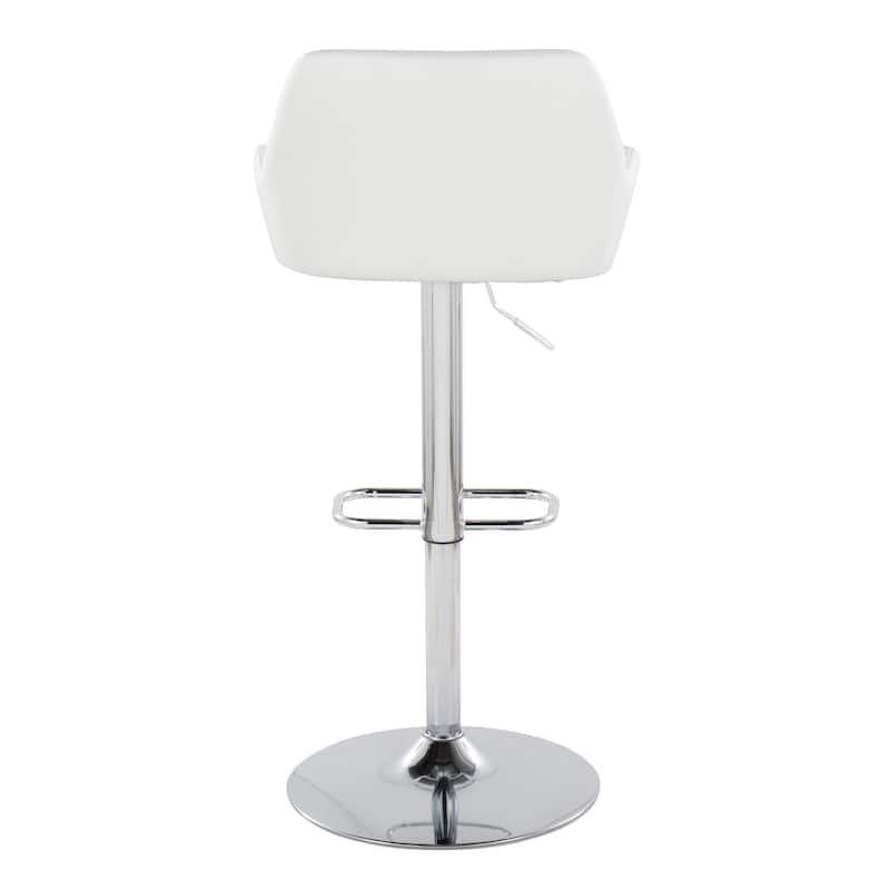 Porch & Den Galotti Adjustable Bar Stool with Rounded Rectangle Footrest (Set of 2)