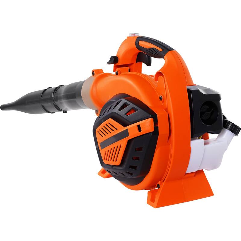 Orange 2-Cycle Handheld Leaf Blower with A Fuel Tank Ideal for Lawn Yards or Any Outdoor Paths - 39"x10.6"x13.8"