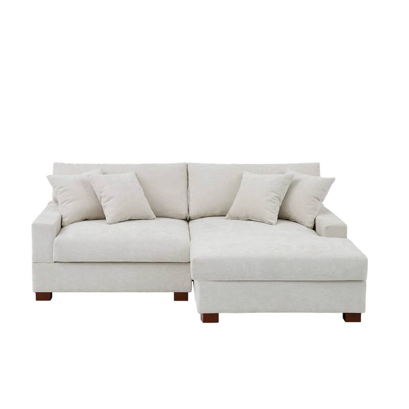 Oversized Modern Chenille Modular Sectional Sofa with Chaise