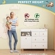 preview thumbnail 10 of 10, Wood Nursery Baby Dresser,White Bedroom Dresser with 5 Drawers,38"H