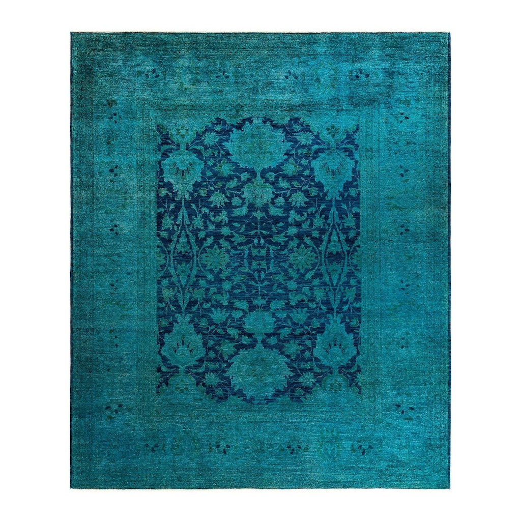 Contemporary Overdyed Wool Hand Knotted Area Rug - 8' 1" x 9' 10"