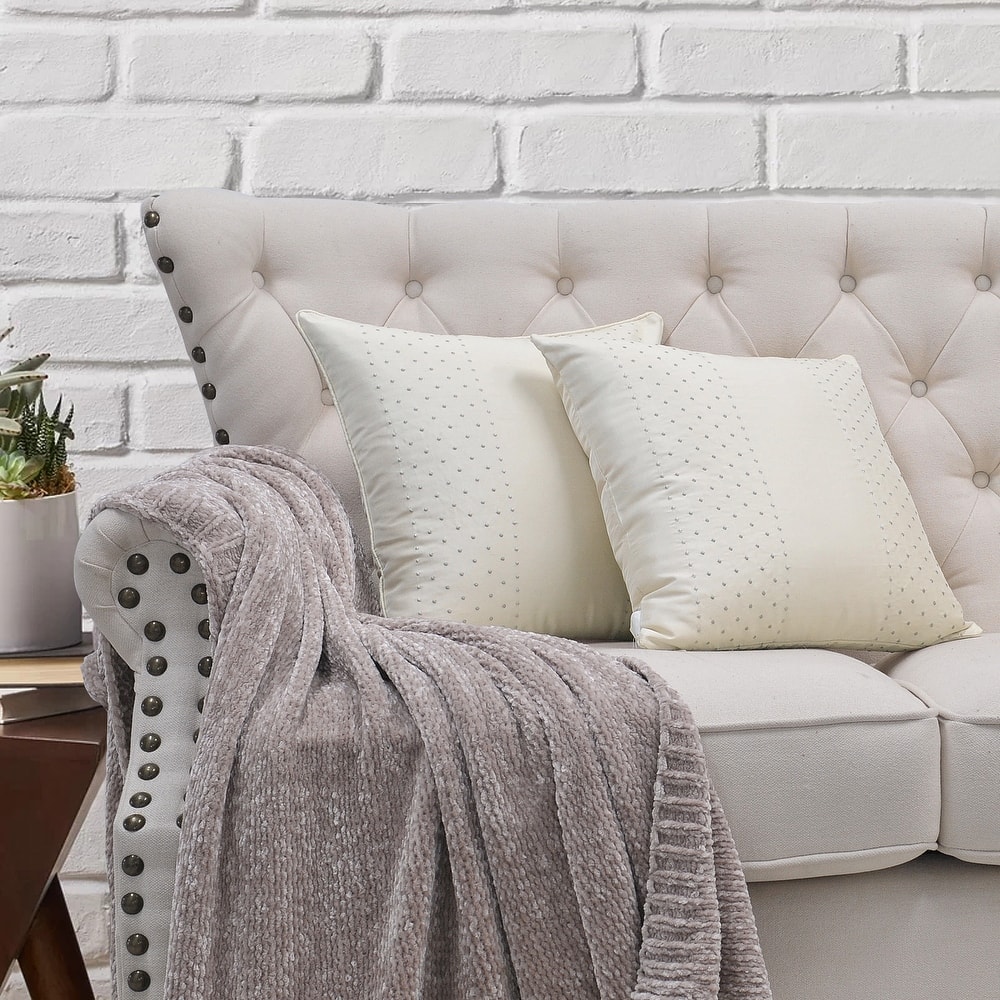 Marquesa Dots Slub Texture Pillow Shell 2 Piece Set, NO INSERT