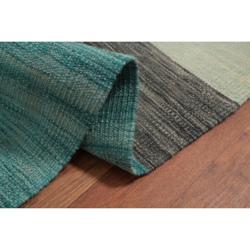Hand Woven Southwestern Wool Multi-Colored Geometric Area Rug - 12' 8'' X 9' 9''