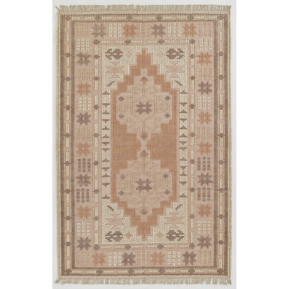 Momeni Bristol Hand Woven Wool and Cotton Medallion Area Rug