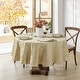 preview thumbnail 19 of 24, Elegant Woven Leaves Jacquard Damask Tablecloth 70" Round - Taupe