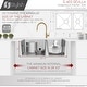 preview thumbnail 9 of 15, STYLISH 28 inch Stainless Steel 18G 60/40 Double Bowl Reversible Undermount Sink - 28" x 18" x 9"