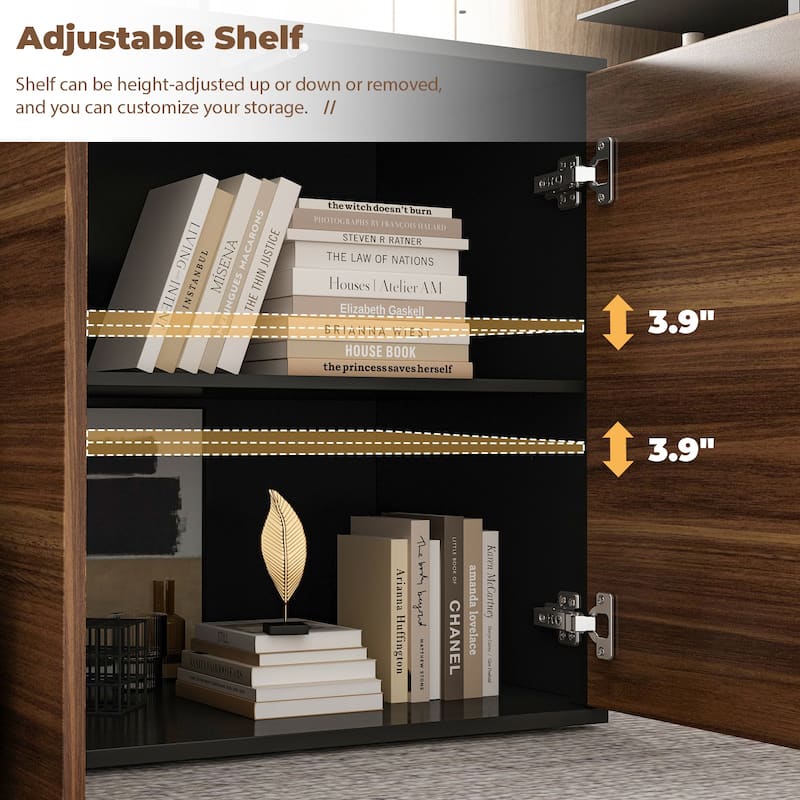 Timechee Home Office Desk L-Shaped Desk with Drawers Cabinet Corner Desk