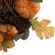 preview thumbnail 3 of 1, Pumpkin and Pinecone Fall Harvest Wreath - 13.5" - Unlit