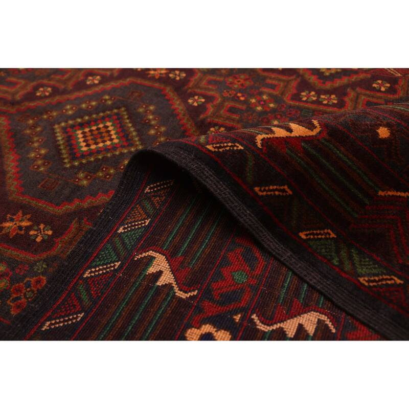 ECARPETGALLERY Hand-knotted Teimani Black, Brown Wool Rug - 3'7 x 6'6