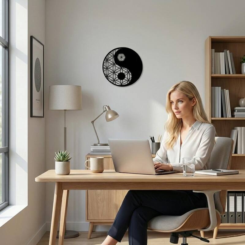 Yin Yang Metal Wall Decor for Home and Outside