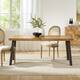 Deville Indoor Acacia Wood and Iron Dining Table by Christopher Knight Home