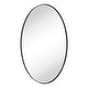 preview thumbnail 1 of 3, TEHOME Javell Oval Metal Wall Mirror 30" x 20" - Rubbed Bronze