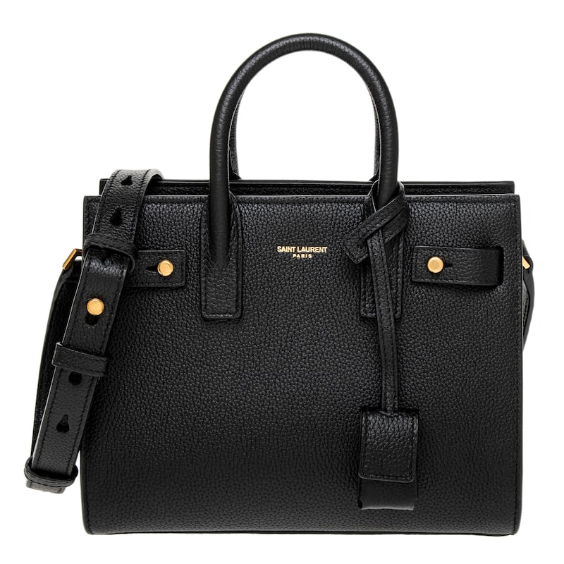 Saint Laurent Sac De Jour Nano Handbag in Grained Leather
