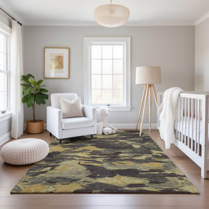 Premium Washable Super Soft Contemporary Brushstrokes Mayfield Rug