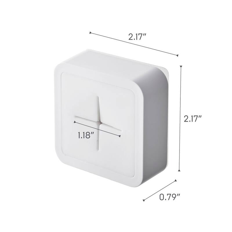 Yamazaki Home Traceless Adhesive Kitchen Towel Holder, ABS Plastic, Holds 0.55 lbs - L 0.91 x W 2.17 x H 2.17 inches
