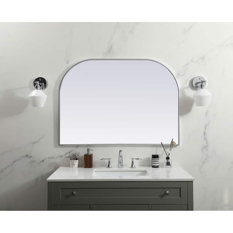 Indigo Home Metal Frame Arch Mirror 42x30 Inch