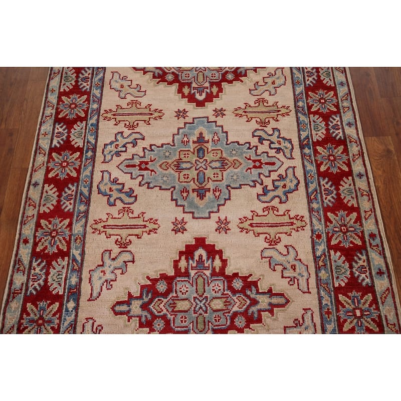Kazak Accent Rug Hand-Knotted Wool Carpet - 3'5" x 5'4"