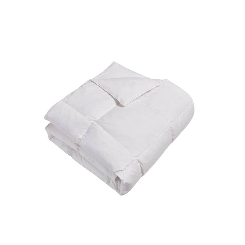 250 Thread Count White Goose Down And Feather Comforter - Twin