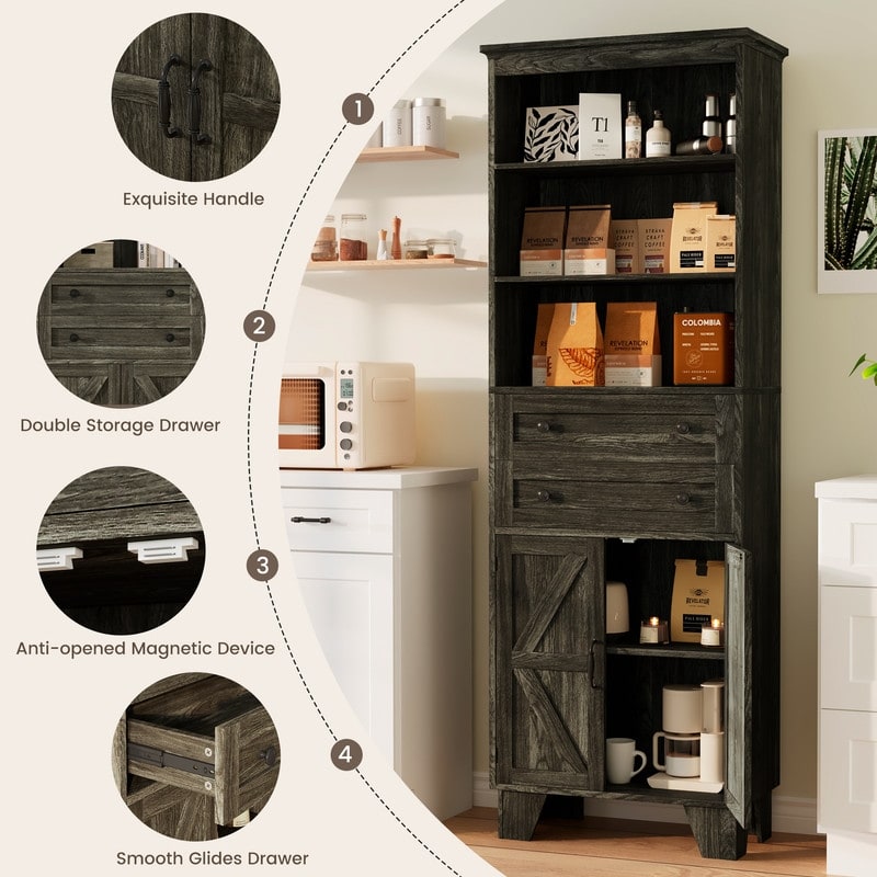 Space-Saving MDF Towel Shelving with Wood Grain Finish and Elegant Handles - Multi-Room Use