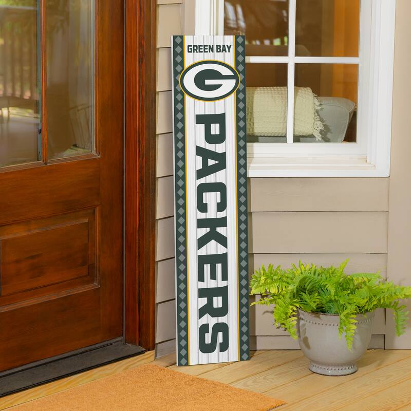 47" Double Sided Seasonal Porch Leaner, Green Bay Packers - 47" x 11.25"