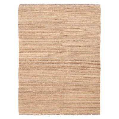 Boho Khaki Kilim 4'11" x 6'7" - 4'11 x 6'7