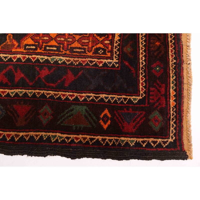 ECARPETGALLERY Hand-knotted Teimani Black Wool Rug - 3'8 x 6'0