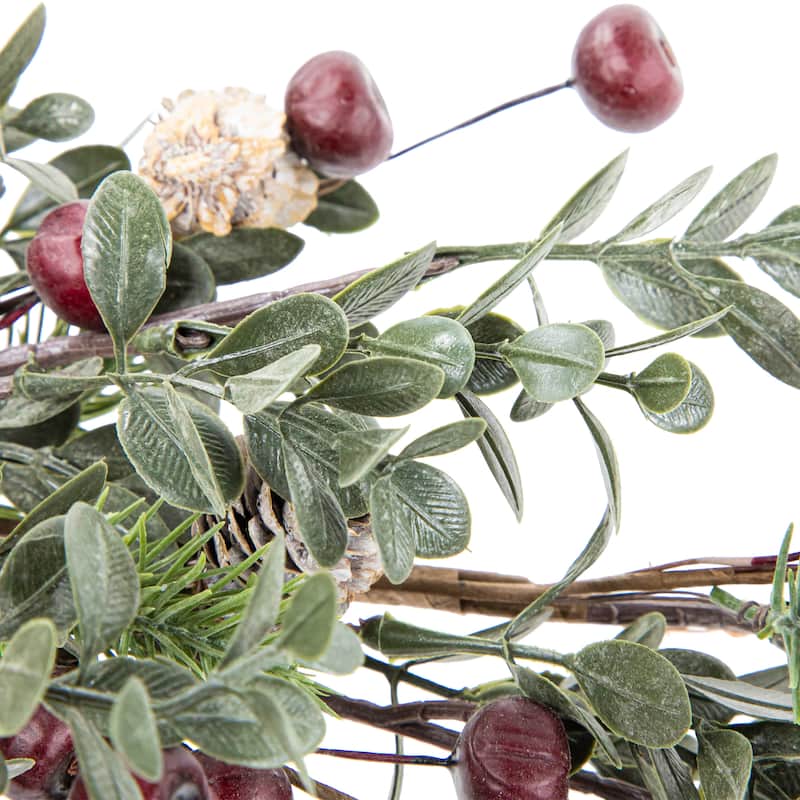30" Mixed Foliage with Berries and Pinecones Artificial Christmas Spray
