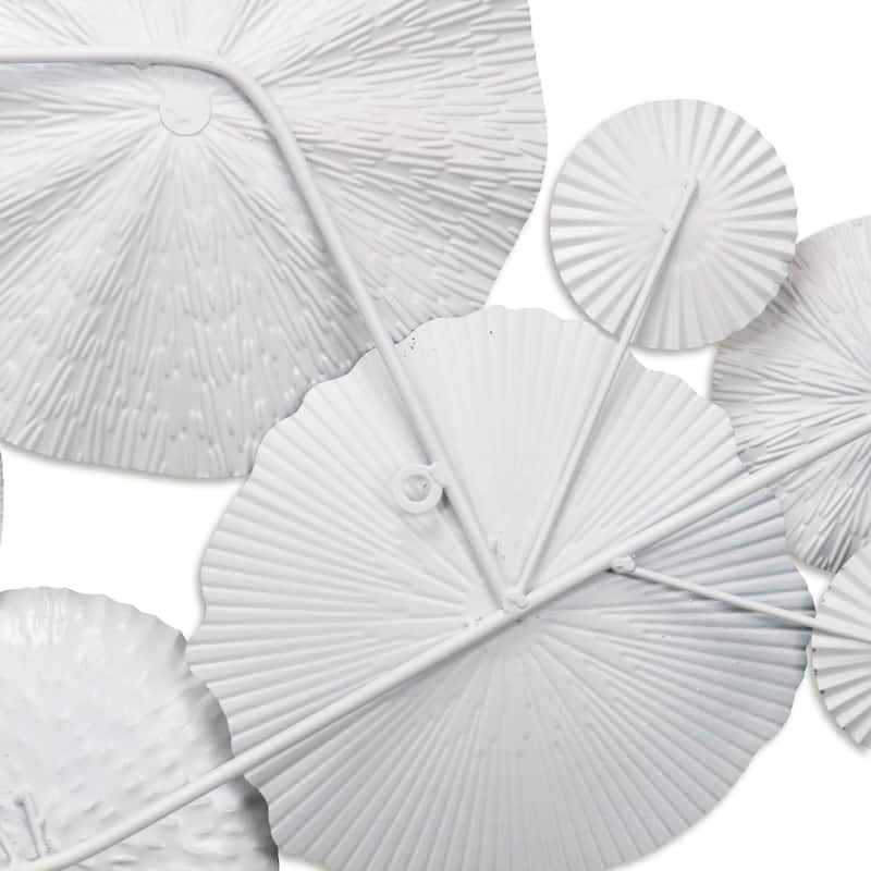Handmade Coastal Shell Wall Decoration - 40.5" - Blue and White