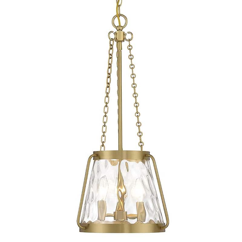 Savoy House Tuscan Three Light Down Lighting Foyer Pendant from the - Warm Brass