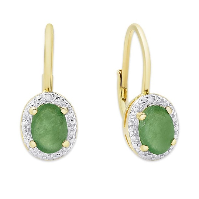 Victoria Townsend Gold over Sterling Silver Emerald Diamond