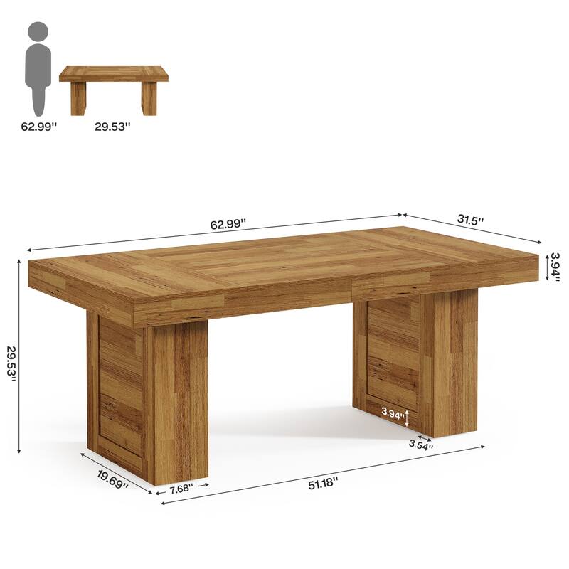 Large Executive Desk, Computer Desk, Home Office Writing Table, Conference Table Business Workstation for Working, Meeting