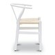 preview thumbnail 3 of 9, Poly and Bark Weave Chair - Solid Wood Frame (White)