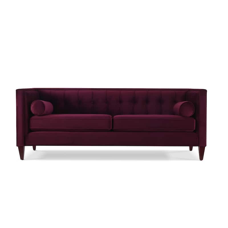 Jack 84" Modern Upholstered Tufted Tuxedo Sofa