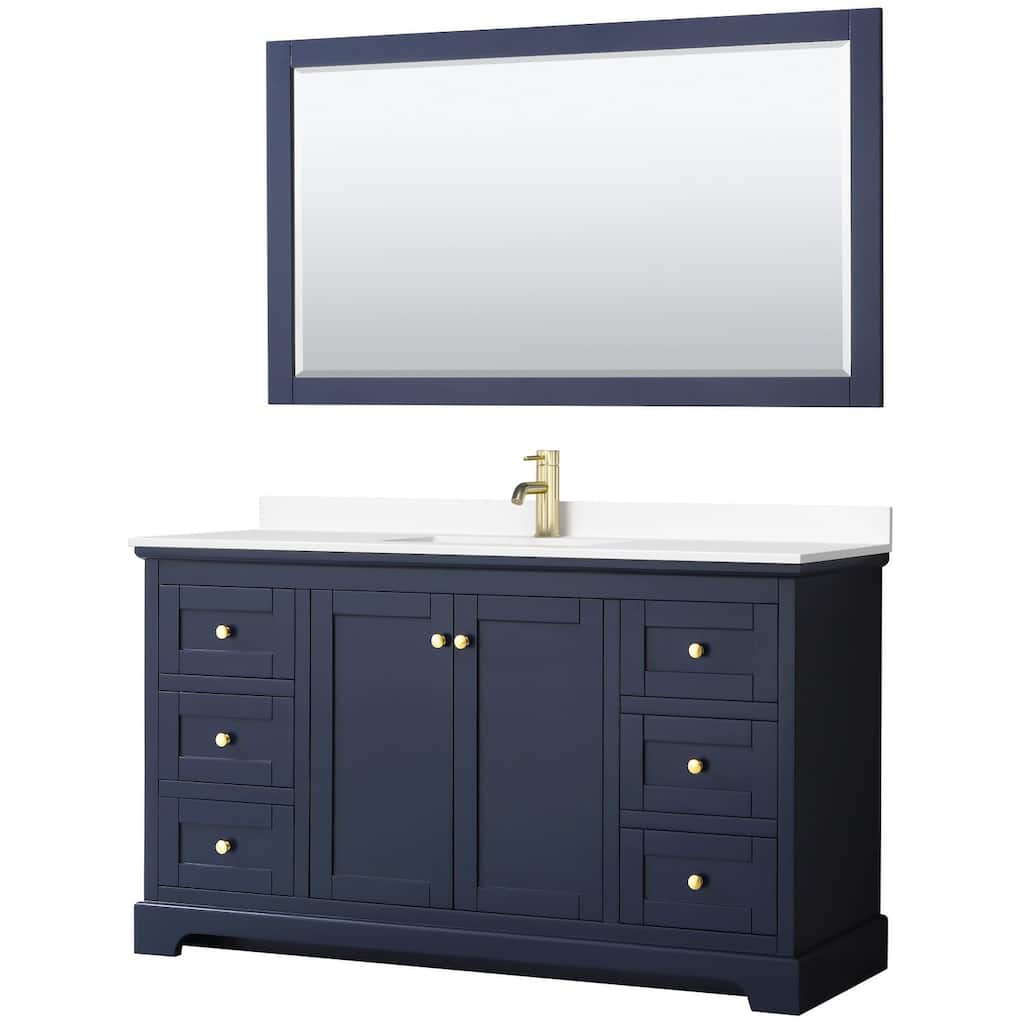 Wyndham Collection Avery 60" Free Standing Single Basin Vanity Set