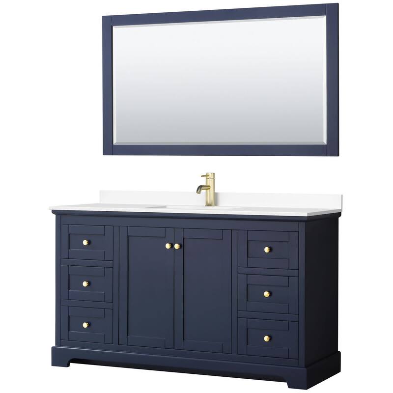 Wyndham Collection Avery 60" Free Standing Single Basin Vanity Set