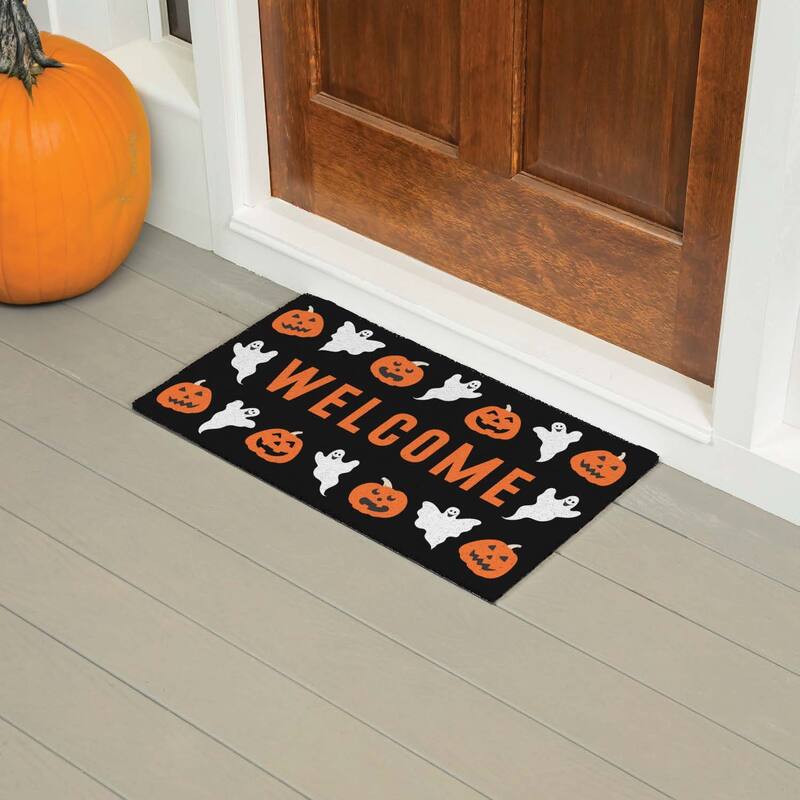 16 in. x 28 in. PVC Halloween Welcome Door Mat