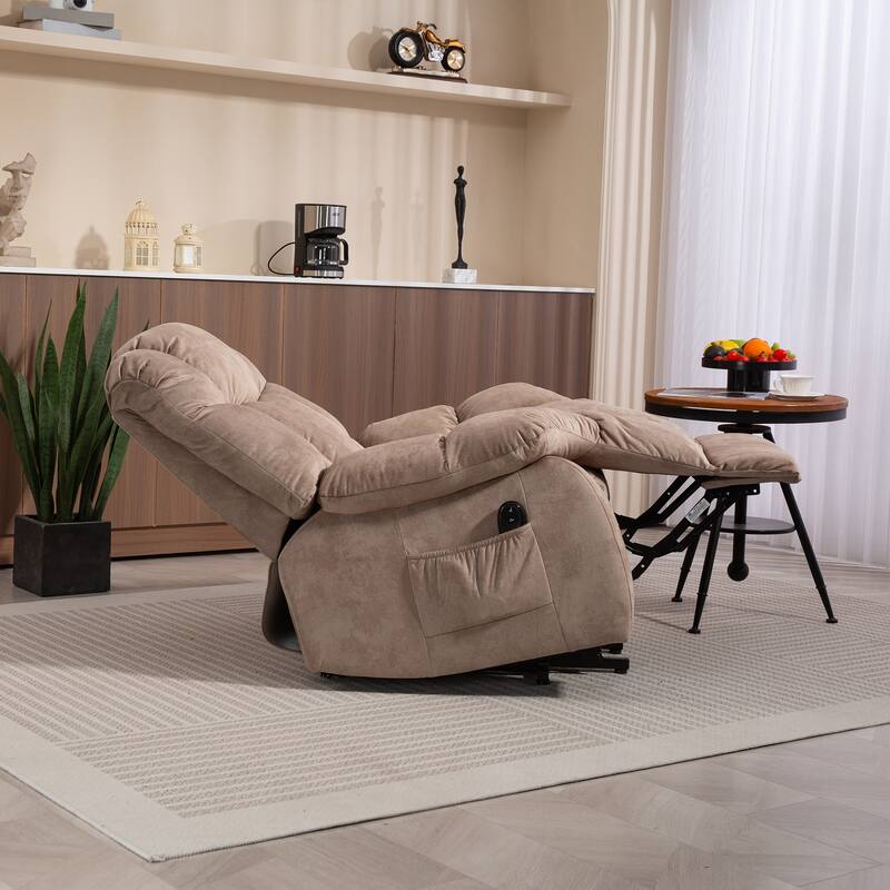 Power Lift Recliner Chair for Elderly，Heavy Duty Recliner w/Safety Motion Mechanism and Comfortable Upholstery