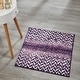 preview thumbnail 85 of 123, Better Trends 100% Micro Polyester Knitted Bathroom Rugs - Casablanca Collection with Chevron Pattern, Machine Washable Bath Mat 24" x 24" Square - Purple