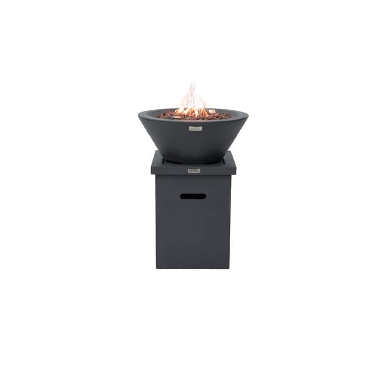 Portland 27" Round Fire Bowl w/ Pedestal Stand