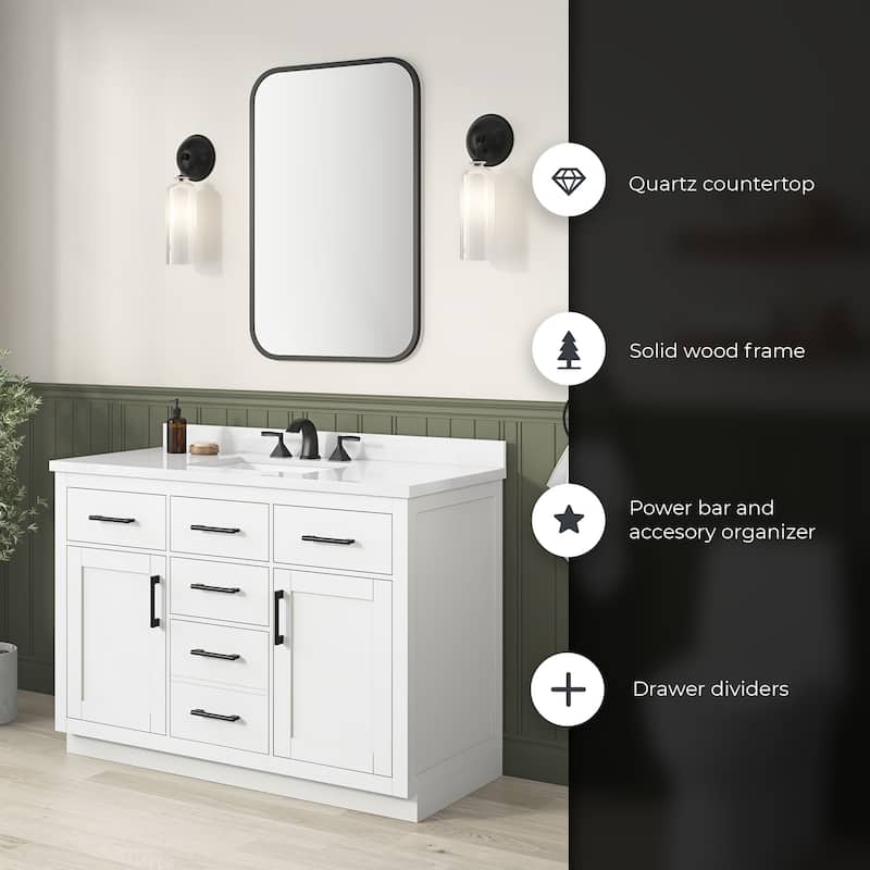 OVE Bailey Bathroom Vanity with Power Bar