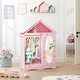 preview thumbnail 1 of 4, COSTARS Kids Dress Up Storage with Mirror Pink - No Drawers