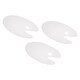 preview thumbnail 1 of 2, 7.9x11.8 Paint Tray Palette Oval Acrylic Paint Pallet with Thumb Hole White 3pcs - 3 Pack