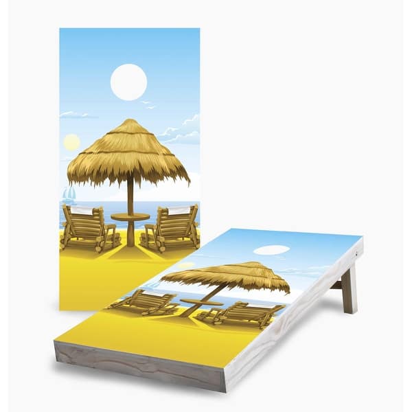 slide 2 of 7, Beach Cornhole Game (Choose Wraps or Boards) 2x4 Boards (24" x 48") - Include ALL Accessories