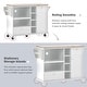Kitchen Island Cart with Storage Cabinet and Two Locking Wheels ...